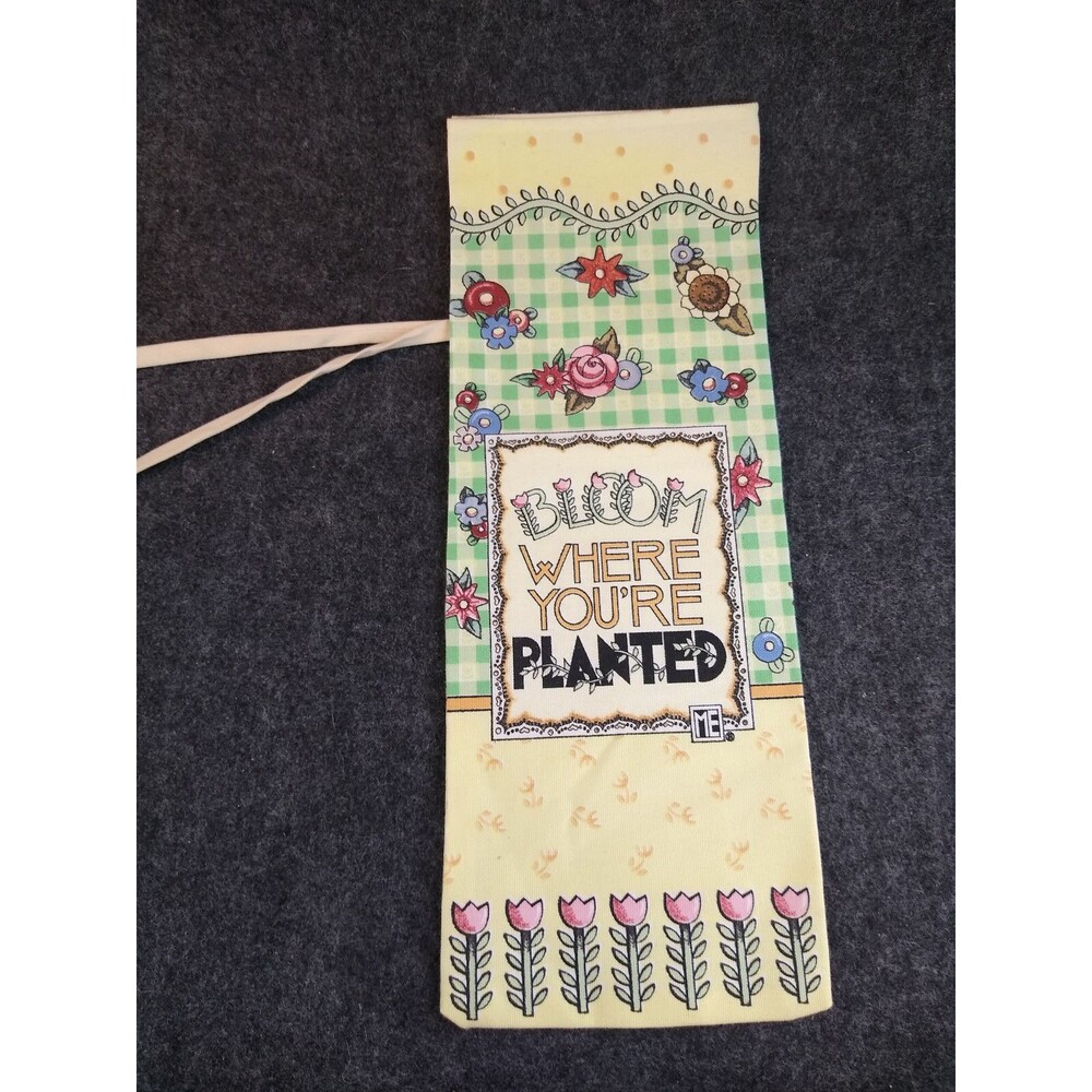 Mary Engelbreit Bottle Wine Bottle Bag or Store Bags Bloom Where You Are Fabric